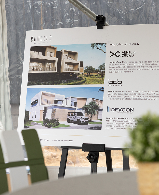 Cumulus Grand Villas brand identity gallery image by Colony Placemaker