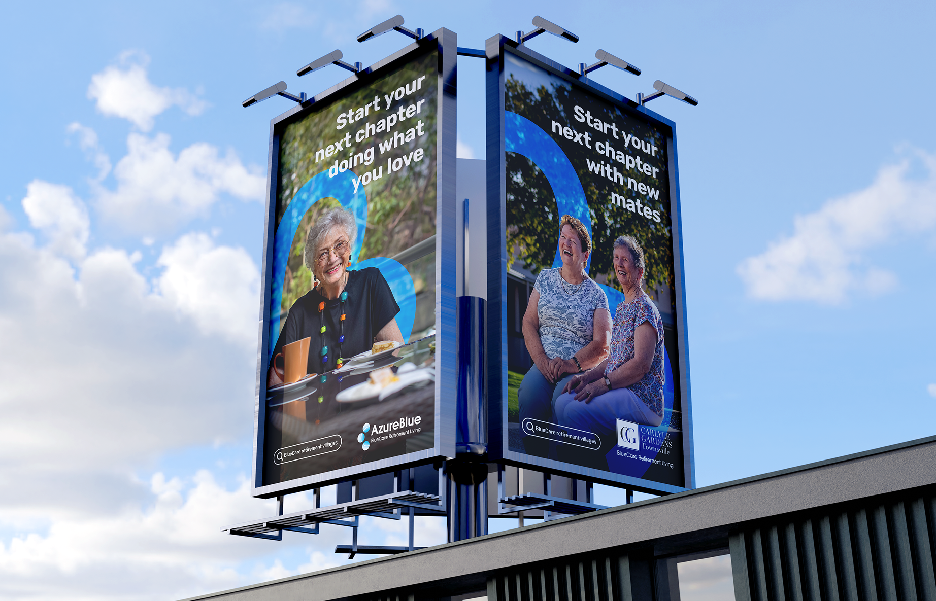 BlueCare Next Chapter campaign final creative visual by Colony Placemaker