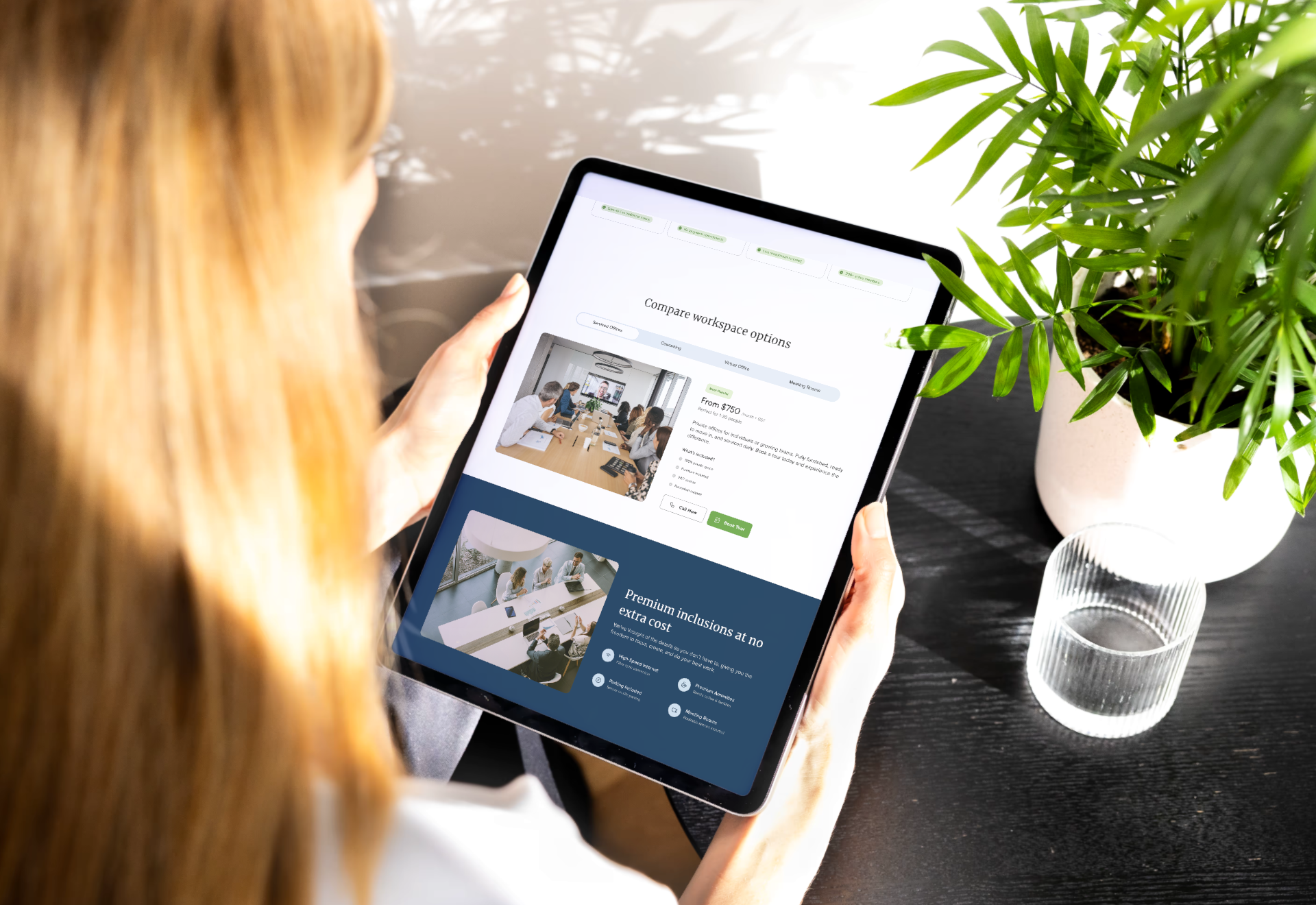Corporate House serviced office landing page design by Colony Placemaker